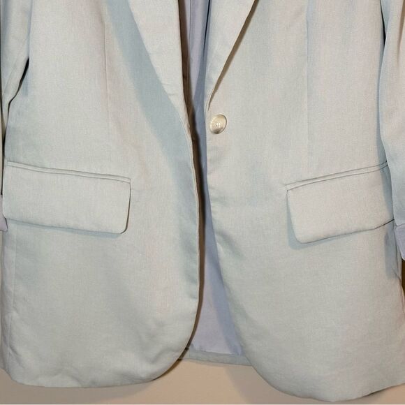 H&M Light Sage Oversized Blazer Size Small - Picture 5 of 7